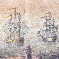 Gibraltar. Hiszpański Miedzioryt. 1785.